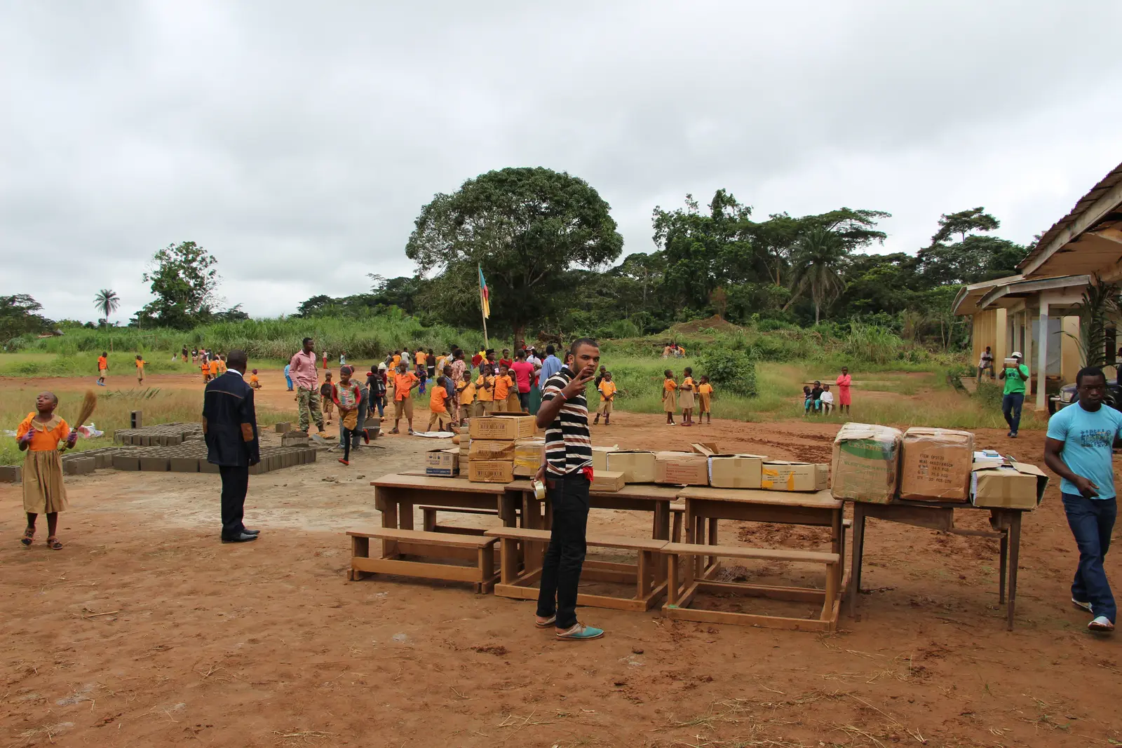 Vue de l’école de Kobdombo lors de la mission de 2015